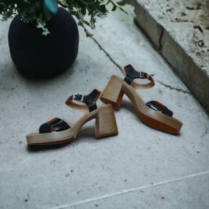 Calzaro Zapatos De Tac贸n | Sandalias de Tacón 78045 Charol Negro.