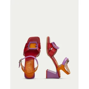 Calzaro Zapatos De Tac贸n | Sandalias Tacón 243272 Mallorca Rojo, Violet, Naranja.