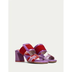 Calzaro Zapatos De Tac贸n | Sandalias Tacón 243227 Mallorca Rojo y Violet.