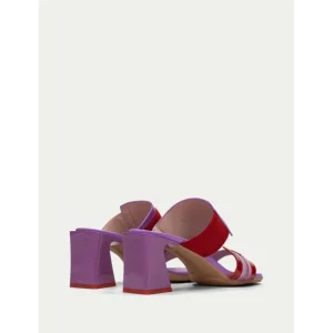 Calzaro Zapatos De Tac贸n | Sandalias Tacón 243227 Mallorca Rojo y Violet.