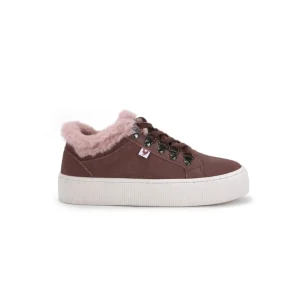Calzaro Botas De Pelo | Sneaker Cordón Pelo Hook Serraje Lavanda
