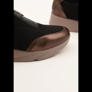 Calzaro Zapatos Con Cordones | Casual | Zapatillas Deportivas 494H864 Negras con Cierre Cremallera