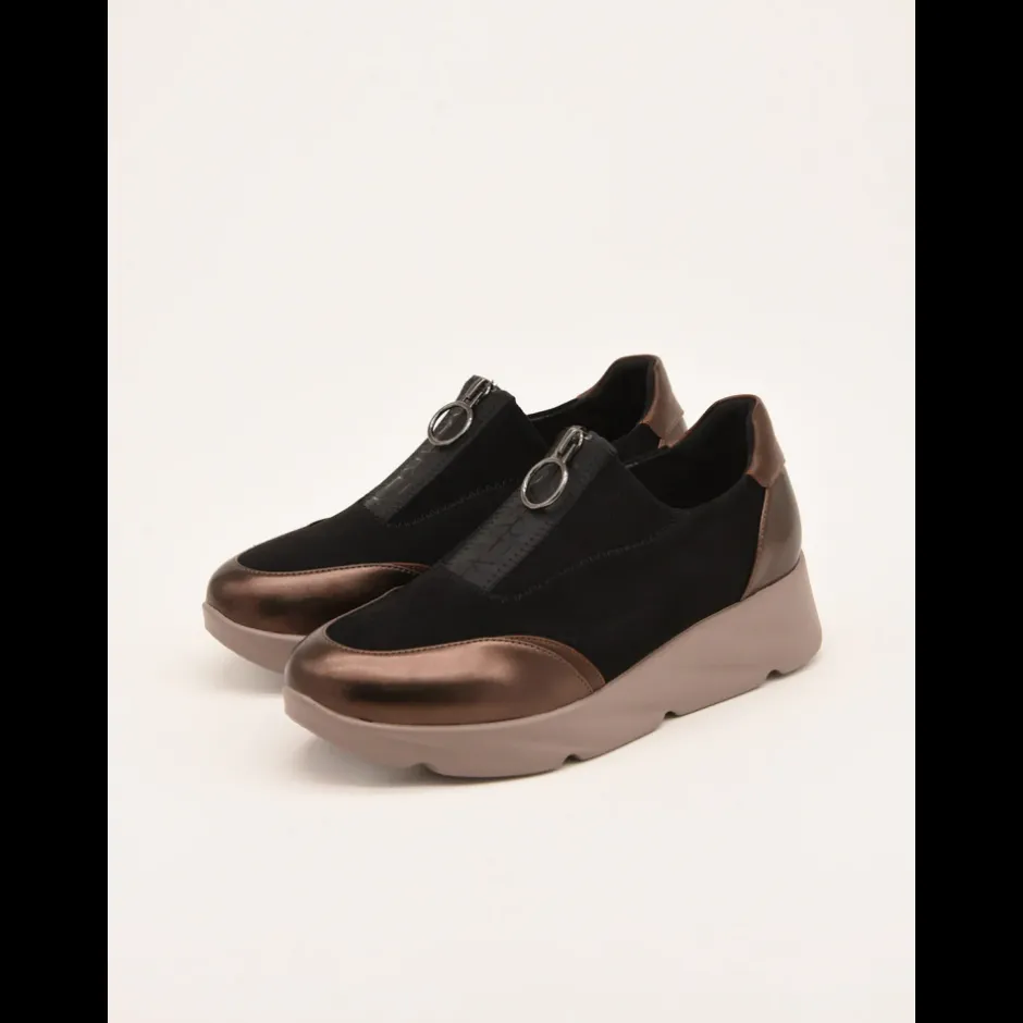 zapatillas_deportivas_h_n_4.webp Calzaro Zapatos Con Cordones | Casual | Zapatillas Deportivas 494H864 Negras con Cierre Cremallera