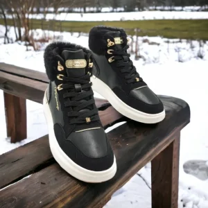 Calzaro Botas De Pelo | Zapatillas Deportivas Mujer 63358 Varese Negra