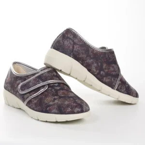 Calzaro Confort | Zapatillas Lycra Mujer 281 Velcro Azulados