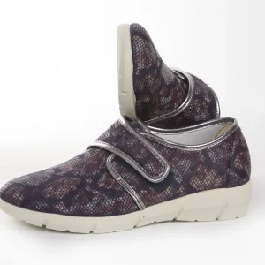 Calzaro Confort | Zapatillas Lycra Mujer 281 Velcro Azulados