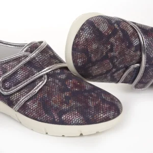Calzaro Confort | Zapatillas Lycra Mujer 281 Velcro Azulados