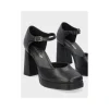 Calzaro Zapatos De Tac贸n | Zapato Abierto Napa Plataforma 23172 Negro.