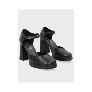 Calzaro Zapatos De Tac贸n | Zapato Abierto Napa Plataforma 23172 Negro.