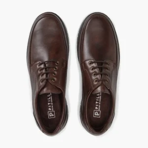 Calzaro Zapatos Con Cordones | Zapato Blucher Hombre 110 en Piel Napa Lisa Marrón