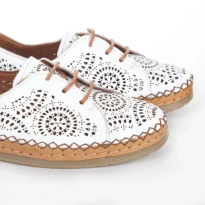 Calzaro Zapatos Con Cordones | Zapato Cordón Sport 611 en Napa Blanco