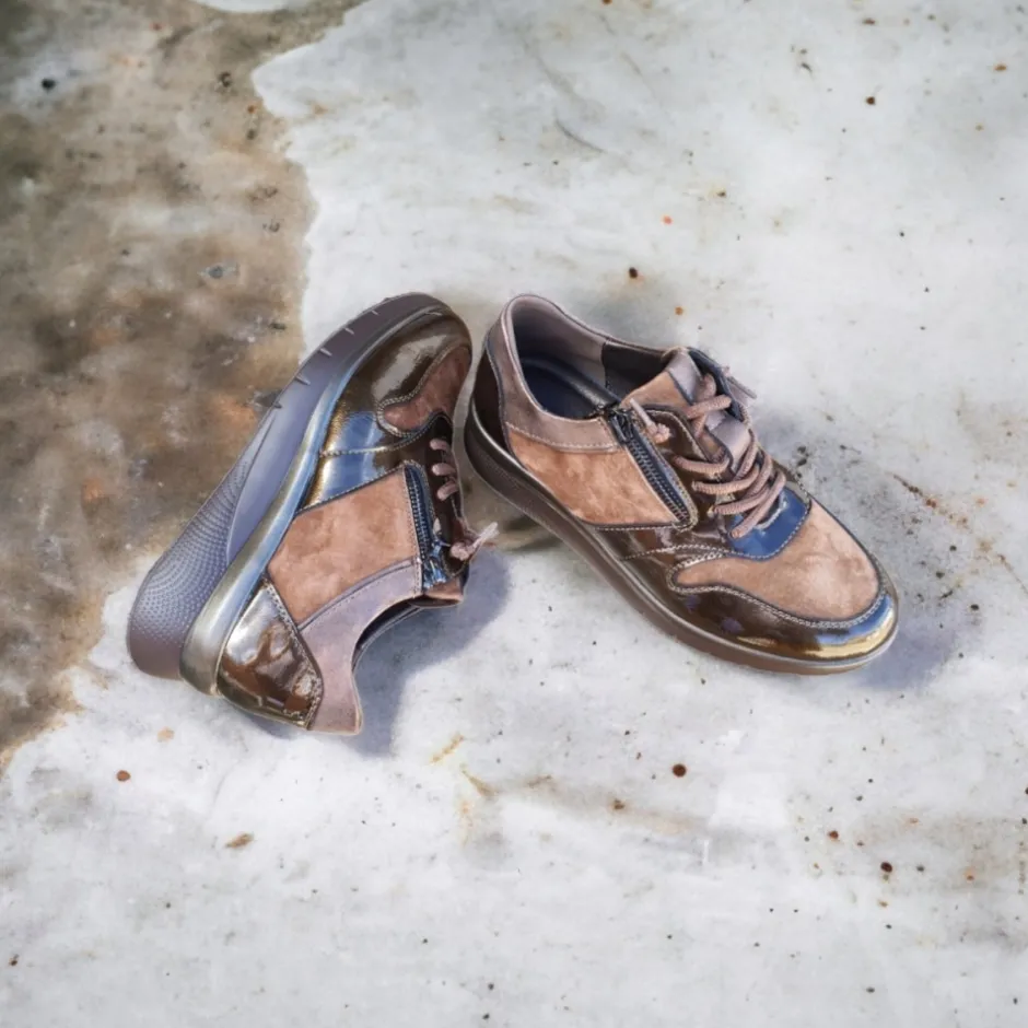 zapato_cua__bronce_10.webp Calzaro Zapatos Con Cordones | Zapato Cuña 2512 Bronce