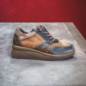 Calzaro Zapatos Con Cordones | Zapato Cuña 2512 Bronce