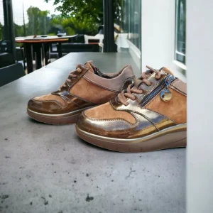 Calzaro Zapatos Con Cordones | Zapato Cuña 2512 Bronce
