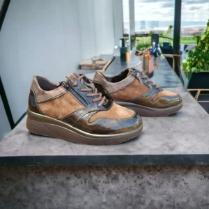 Calzaro Zapatos Con Cordones | Zapato Cuña 2512 Bronce