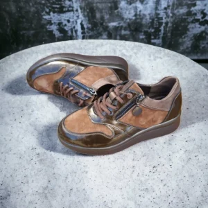Calzaro Zapatos Con Cordones | Zapato Cuña 2512 Bronce