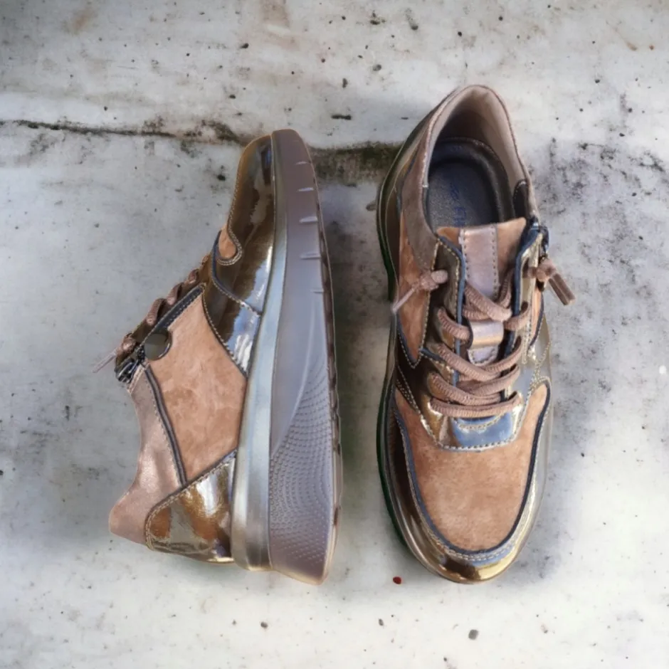 zapato_cua__bronce_9.webp Calzaro Zapatos Con Cordones | Zapato Cuña 2512 Bronce