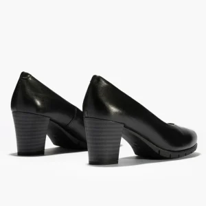Calzaro Confort | Zapato de Salón 100 Tacón Alto Tapas Negro.
