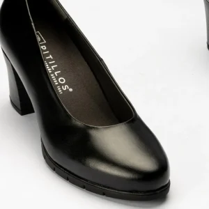Calzaro Confort | Zapato de Salón 100 Tacón Alto Tapas Negro.