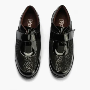 Calzaro Confort | Zapato Deportivo 10001 Velcro de Mujer Color Negro.