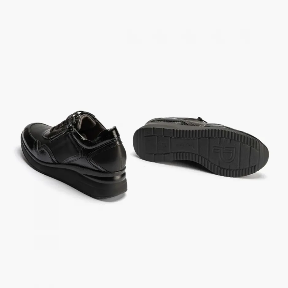 zapato_deportivo_charol_c_2.webp Calzaro Deportivas | Confort | Zapato Deportivo Charol con Cremallera para Mujer 10210 Color Negro.
