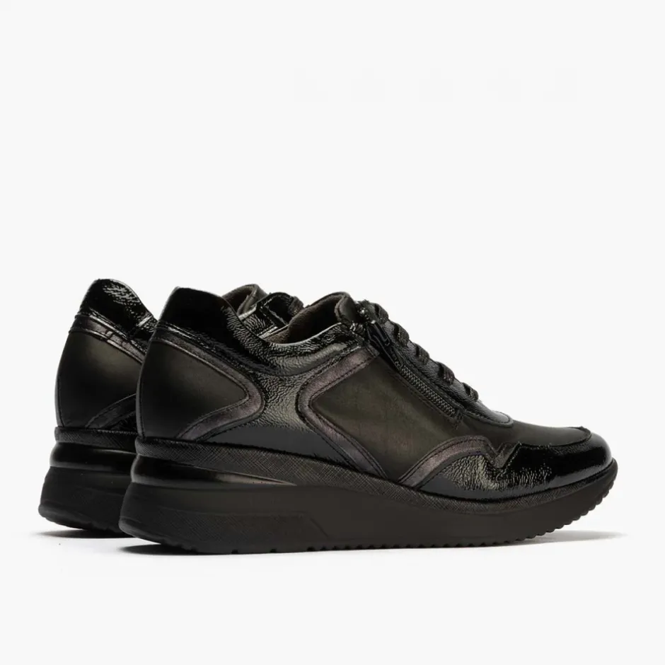 zapato_deportivo_charol_c_3.webp Calzaro Deportivas | Confort | Zapato Deportivo Charol con Cremallera para Mujer 10210 Color Negro.
