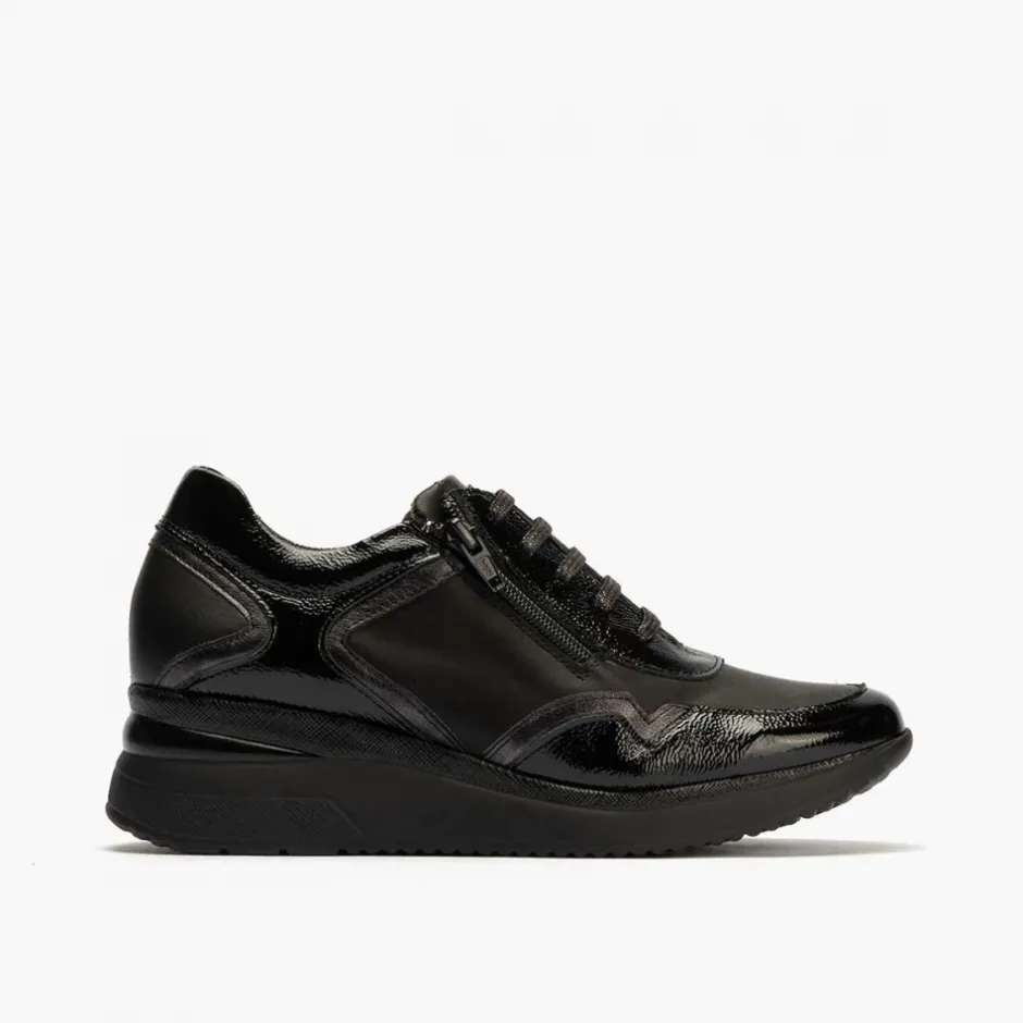 zapato_deportivo_charol_c_4.webp Calzaro Deportivas | Confort | Zapato Deportivo Charol con Cremallera para Mujer 10210 Color Negro.