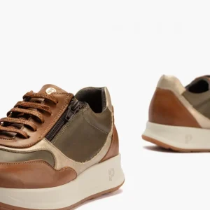 Calzaro Deportivas | Confort | Zapato Deportivo con Cremallera para Mujer 10205 Color Cuero.
