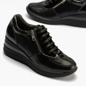 Calzaro Deportivas | Confort | Zapato Deportivo con Cremallera para mujer 5460 color Negro