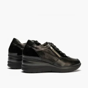 Calzaro Deportivas | Confort | Zapato Deportivo con Cremallera para mujer 5460 color Negro