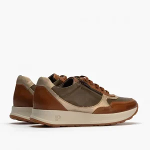 Calzaro Deportivas | Confort | Zapato Deportivo con Cremallera para Mujer 10205 Color Cuero.