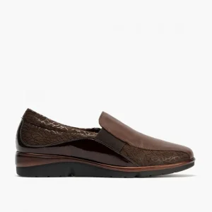 Calzaro Confort | Zapato Manoletina Gucci Elásticos 10000 Color Marrón.