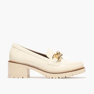 Calzaro Mocasines | Zapato Mocasín Tacón 2720 Crema Hielo