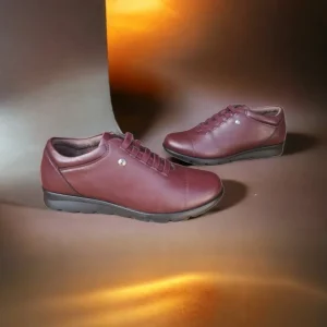 Calzaro Zapatos Con Cordones | Confort | Zapato Mujer 1418 Burdeos
