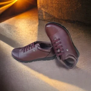 Calzaro Zapatos Con Cordones | Confort | Zapato Mujer 1418 Burdeos