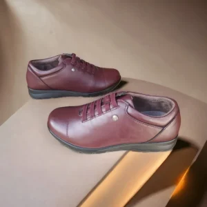 Calzaro Zapatos Con Cordones | Confort | Zapato Mujer 1418 Burdeos