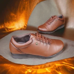 Calzaro Zapatos Con Cordones | Confort | Zapato Mujer 1418 Cuero