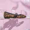 Calzaro Zapatos De Tac贸n | Bailarinas | Zapato Plano Con Una Pulsera Ancha 535 Leopardo.