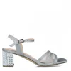 Calzaro Zapatos De Tac贸n | Zapato Sandalia 23357 Cornalina Plata
