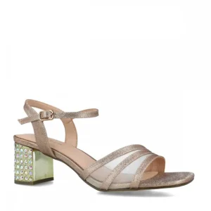 Calzaro Zapatos De Tac贸n | Zapato Sandalia 23357 Cornalina Oro