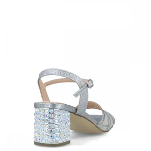 Calzaro Zapatos De Tac贸n | Zapato Sandalia 23357 Cornalina Plata