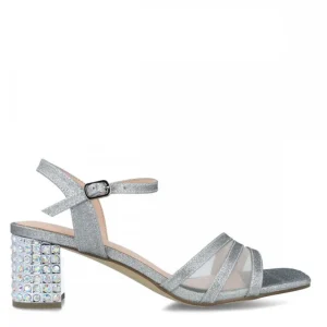 Calzaro Zapatos De Tac贸n | Zapato Sandalia 23357 Cornalina Plata