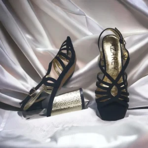 Calzaro Zapatos De Tac贸n | Zapato Sandalia 103 Negra de Tacón Cuadrado.
