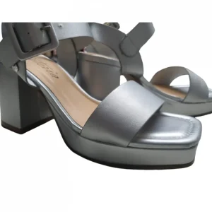 Calzaro Zapatos De Tac贸n | Sandalias | Zapato Sandalia Plataforma 22306 Plata