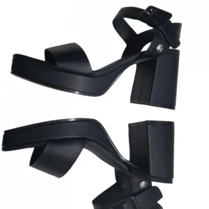 Calzaro Sandalias | Zapatos De Tac贸n | Zapato Sandalia Plataforma 22306 Negro