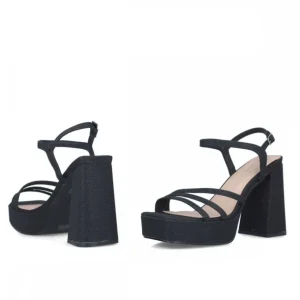 Calzaro Zapatos De Tac贸n | Zapato Sandalia Pollux 24081 Negro.