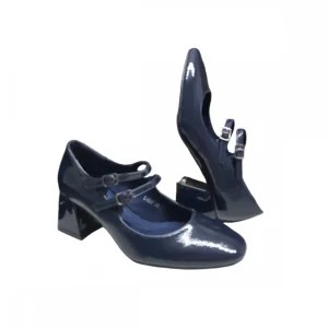 Calzaro Zapatos De Tac贸n | Zapato Tacón Medio Dos Pulseras Finas 519 Azul.