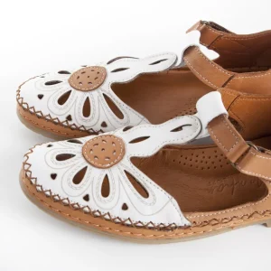 Calzaro Zapatos Con Cordones | Zapato Velcro Sport 612 en Napa Blanco