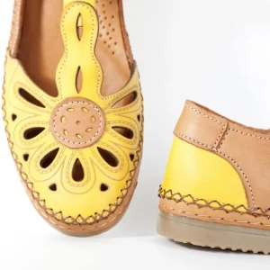 Calzaro Zapatos Con Cordones | Zapato Velcro Sport 612 en Napa Mostaza