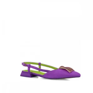 Calzaro Zapatos De Tac贸n | Bailarinas | Zapato Vestir Destalonado 25458 Volva Malva